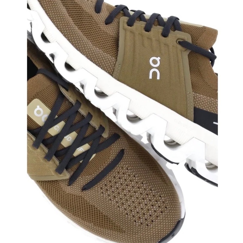 On Cloudswift Mens Running Shoes Olive Green Brown Mesh Sneakers US 9 EU 42.5